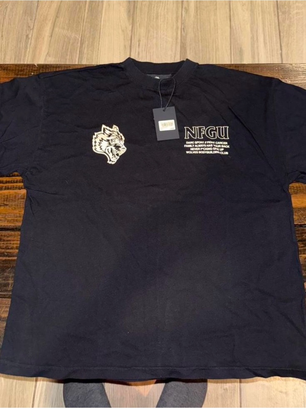 Darcsport F Cancer NFGU (Never f**king give up) black graphic tee